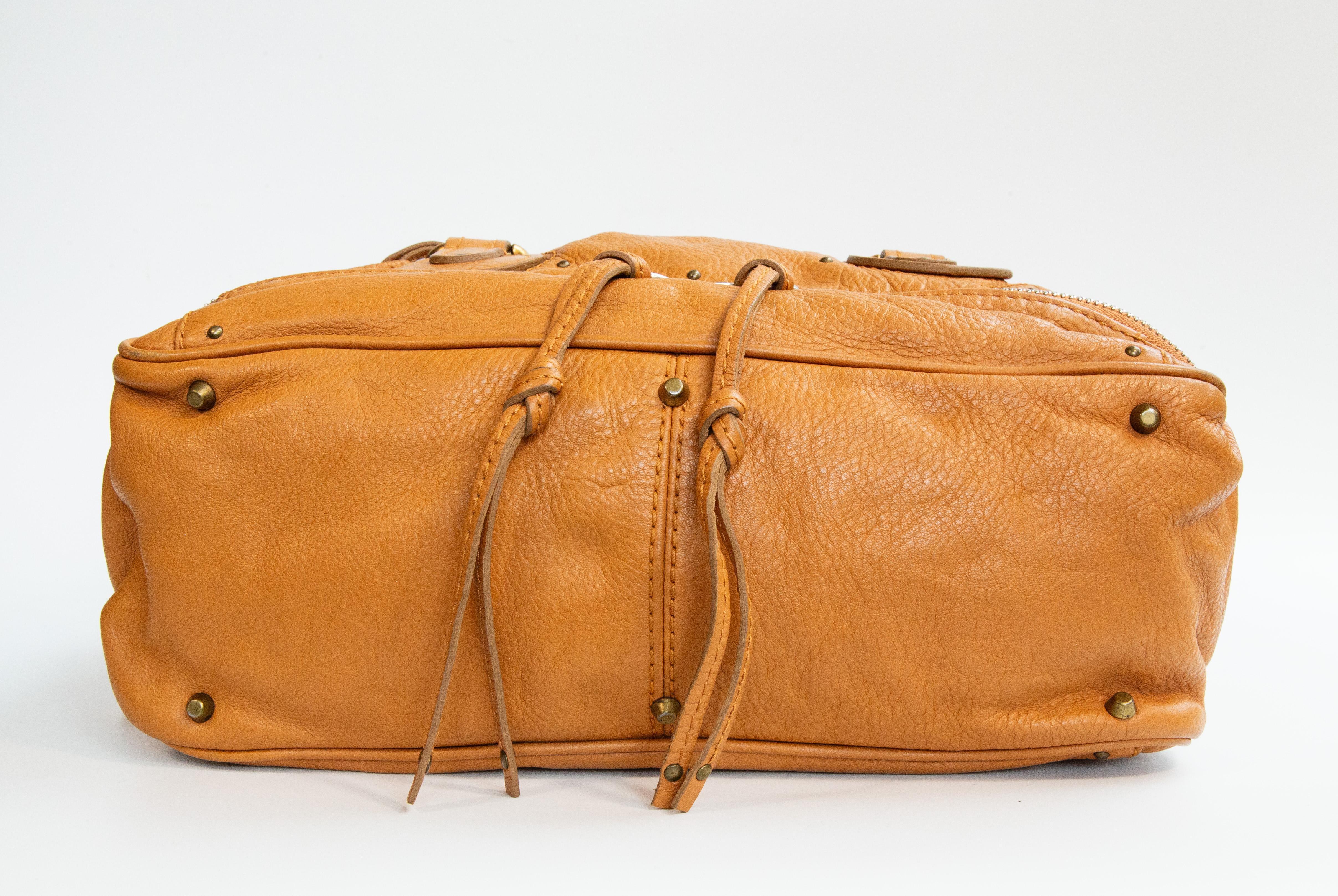 2000s Chloe Paddington by Phoebe Philo Top Handle Shoulder Bag in Brown Leather For Sale 5