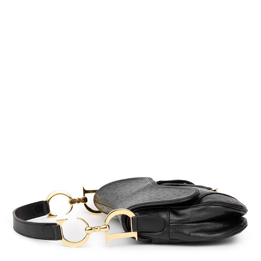 ostrich dior saddle bag