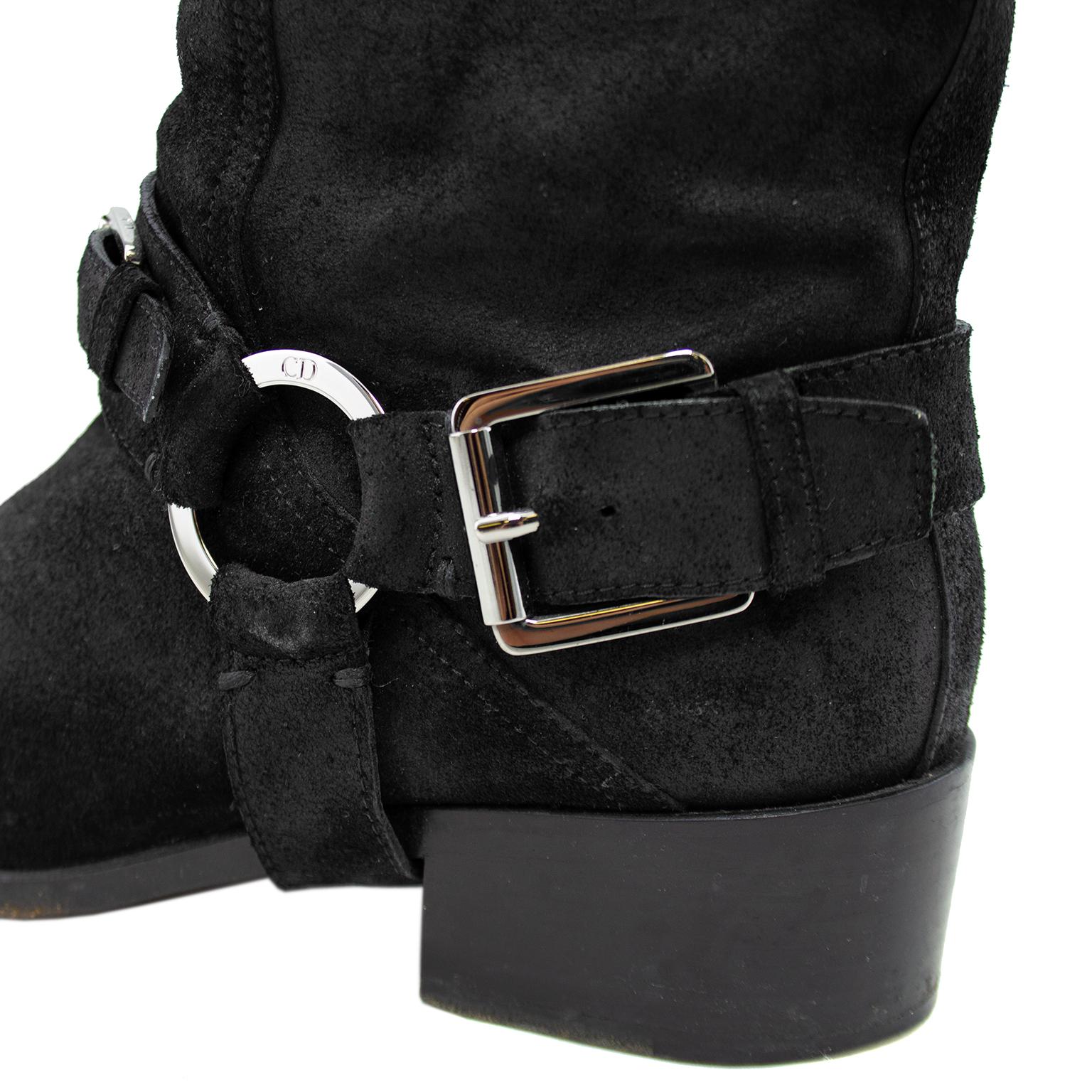 2000's Christian Dior Black Suede Over-the-knee Boots Bon état - En vente à Toronto, Ontario