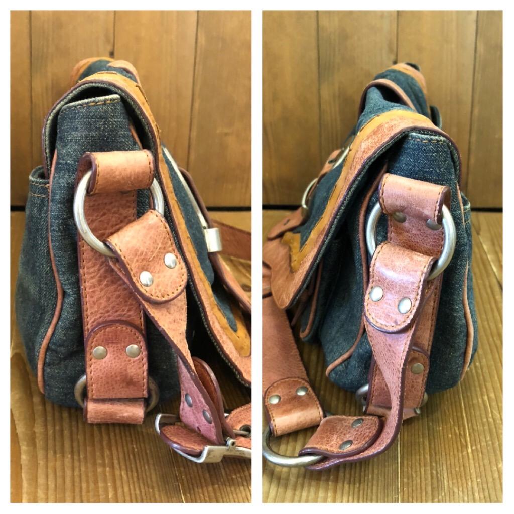 2000s CHRISTIAN DIOR Blue Denim Gaucho Saddle Shoulder Bag 2