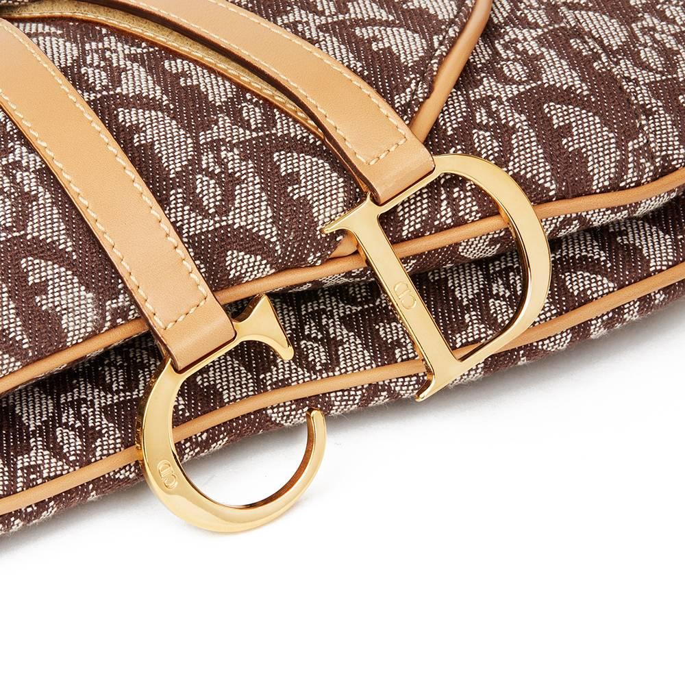 Women's Christian Dior Brown Monogram Canvas Saddle Bag, 2000s