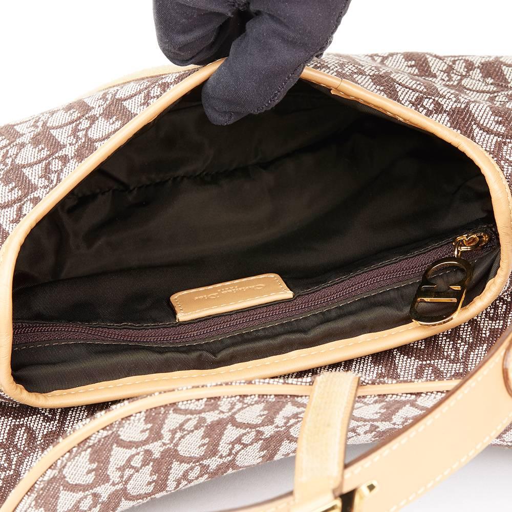 Christian Dior Brown Monogram Canvas Saddle Bag, 2000s 2