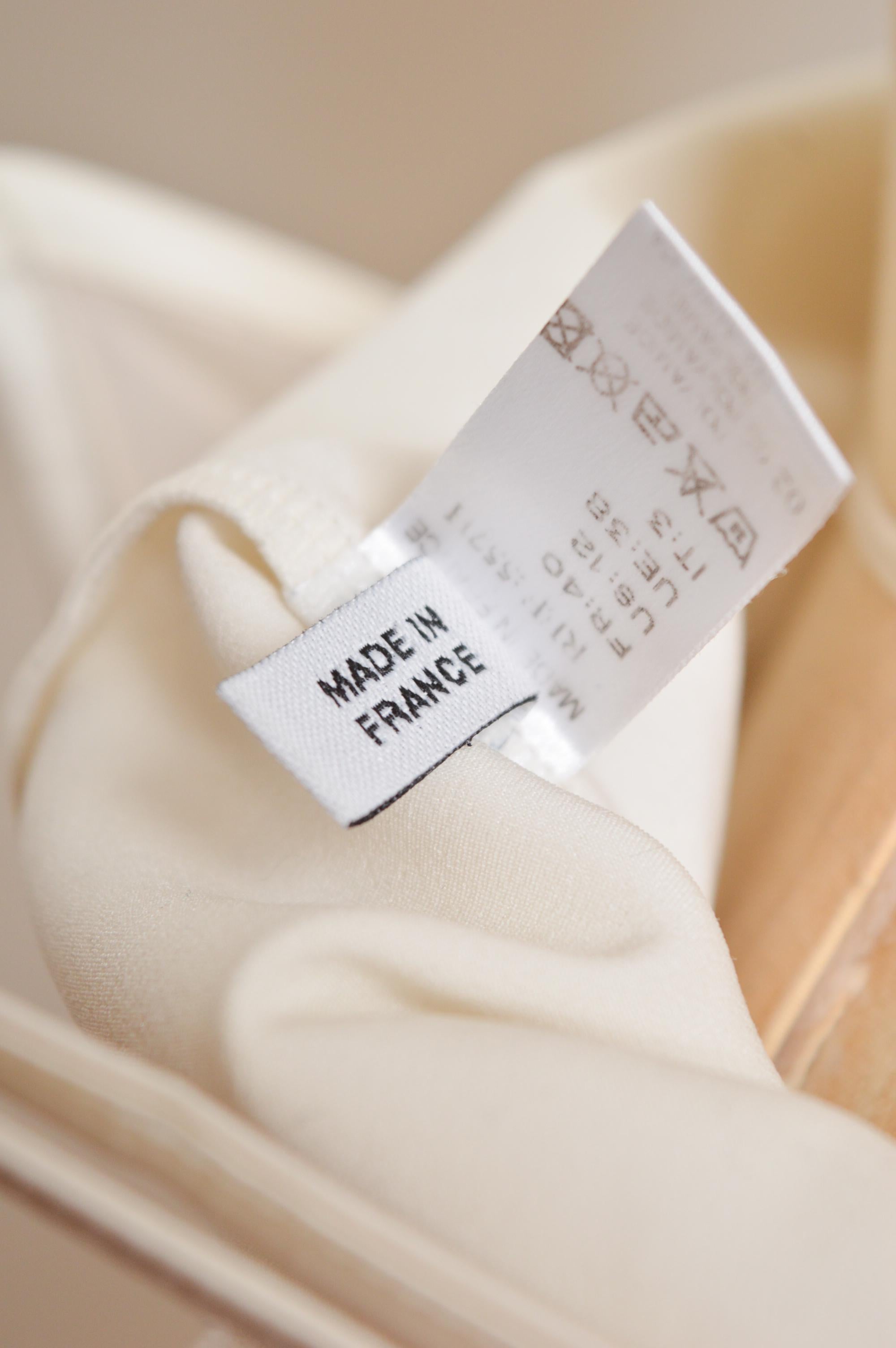 Vestido de tirantes con perlas transparentes en crema, Christian Dior by John Galliano, 2000 en venta 7