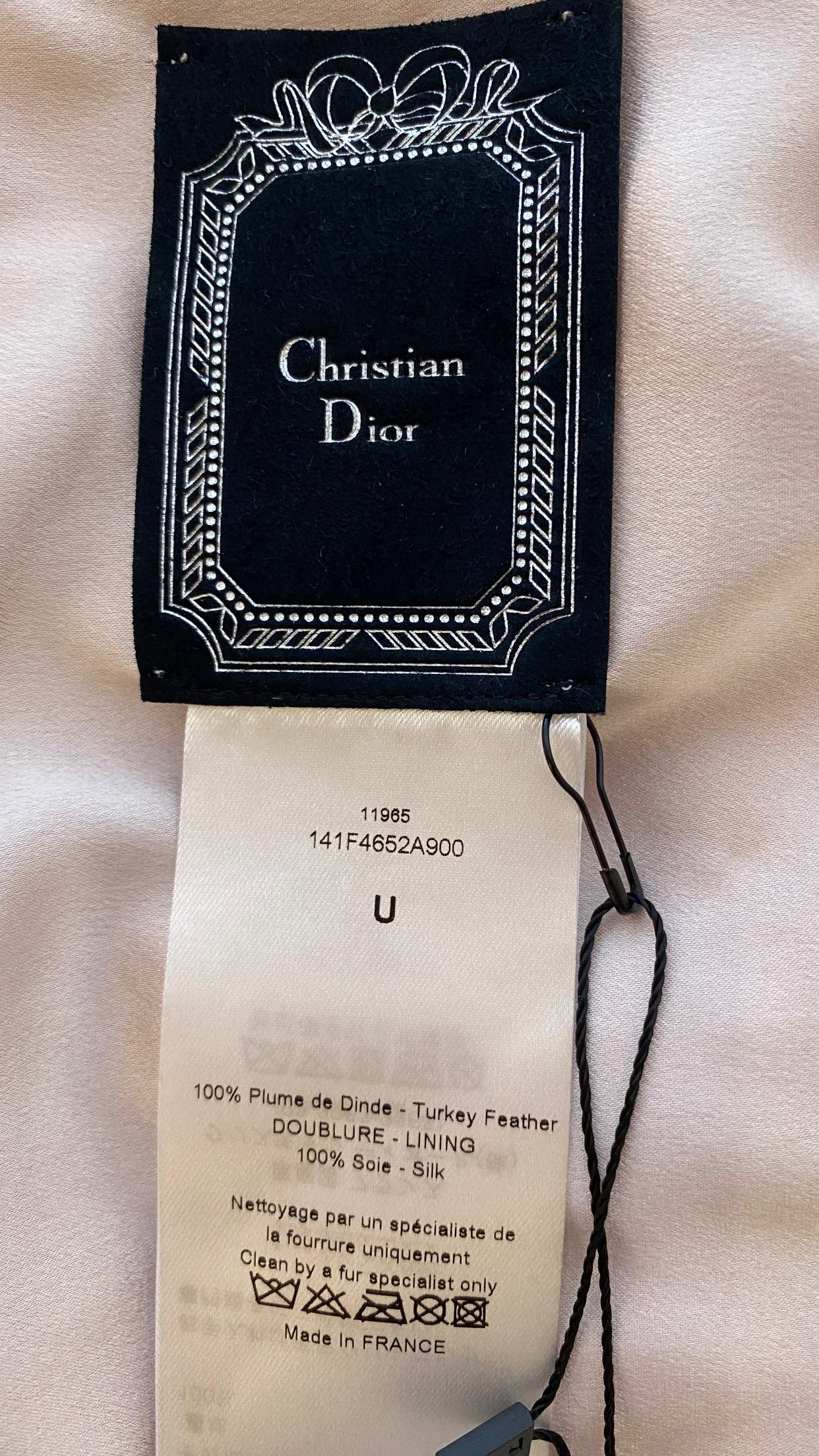 Gray 2000s Christian Dior by John Galliano Ostrich Feather Capelet For Sale