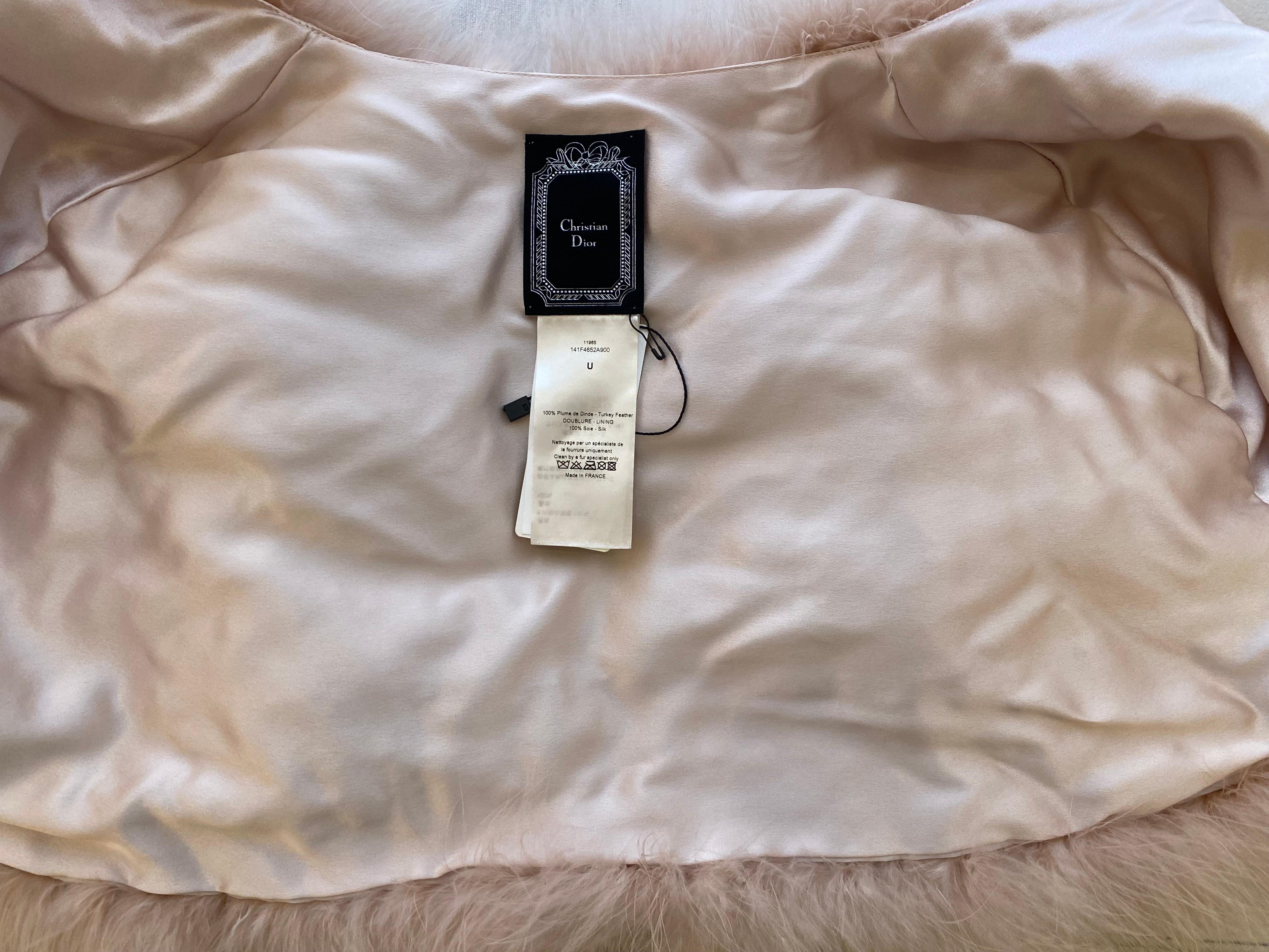2000s Christian Dior by John Galliano Ostrich Feather Capelet For Sale 1