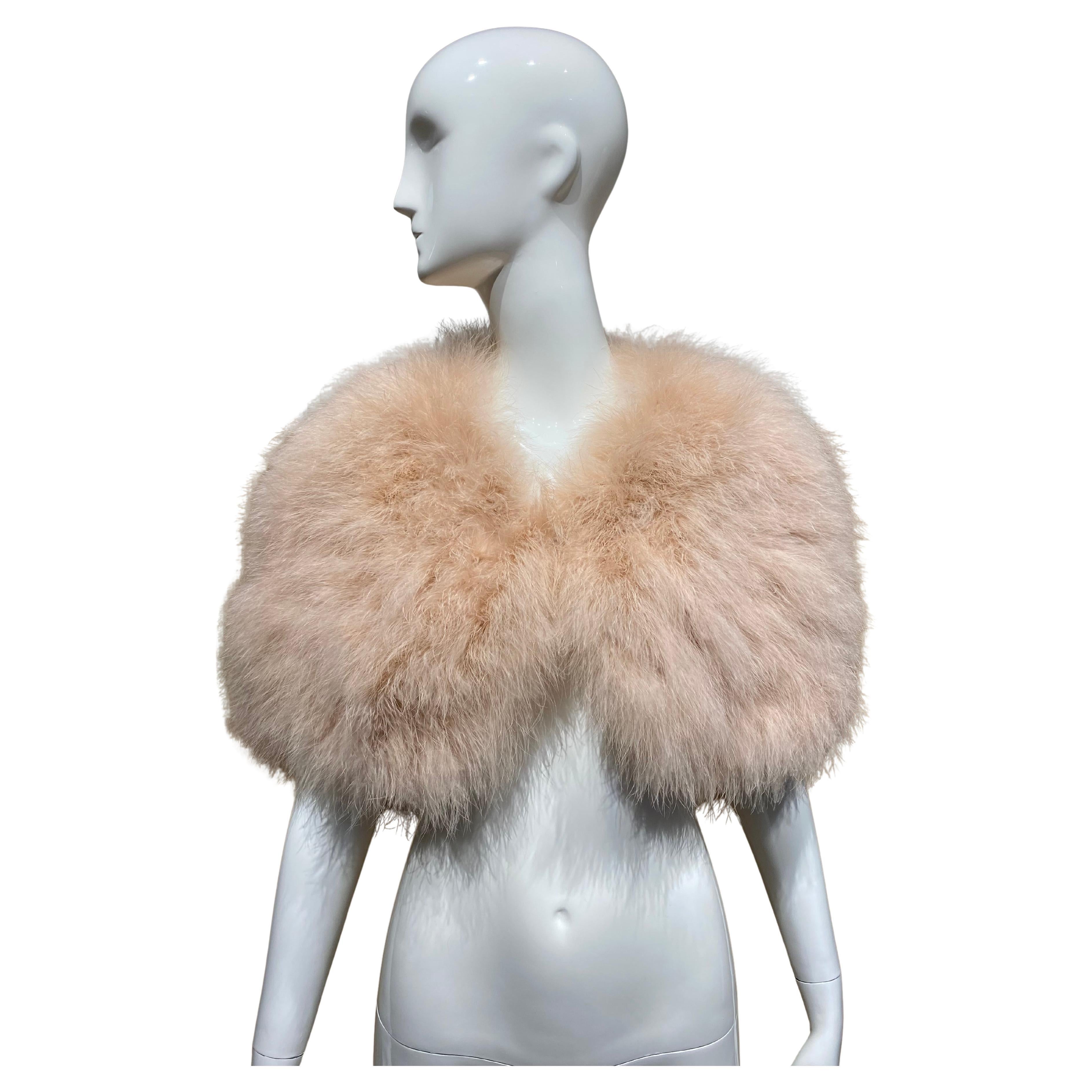 2000s Christian Dior by John Galliano Ostrich Feather Capelet For Sale