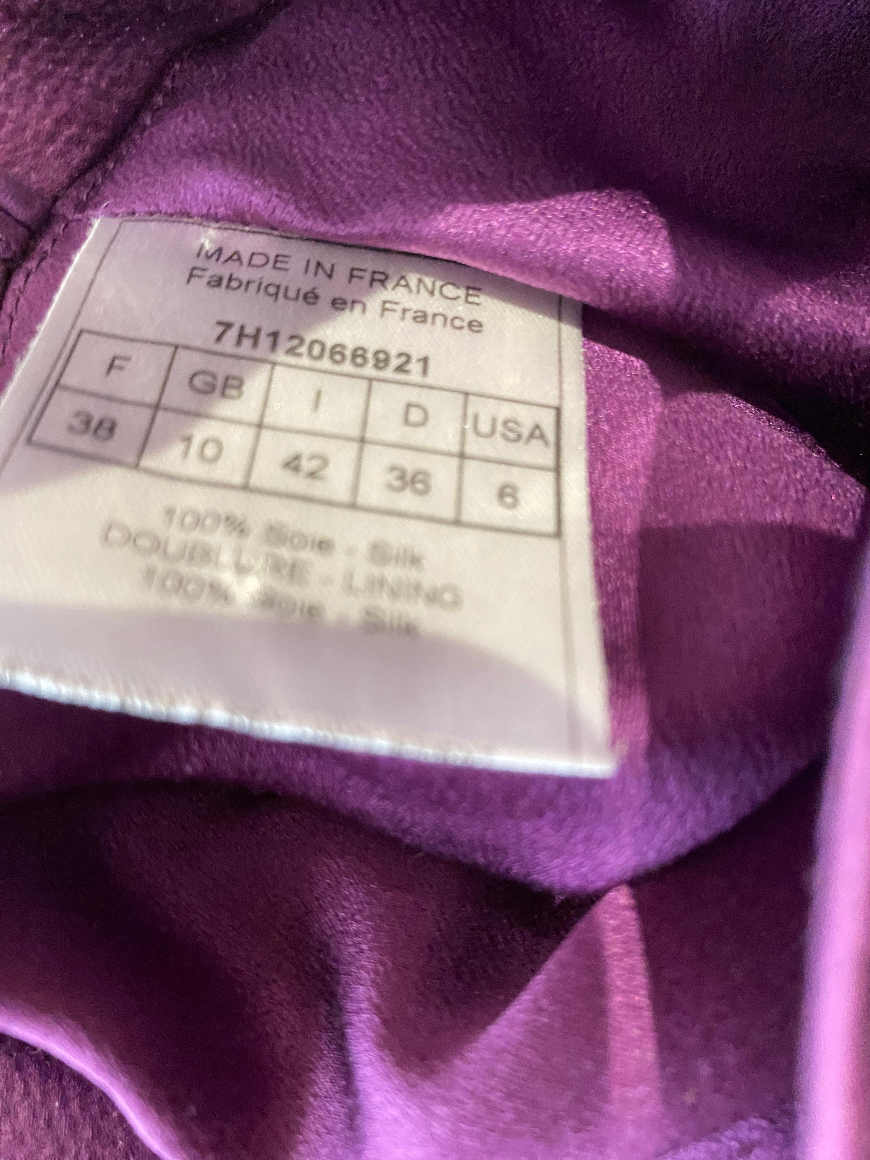 Black 2000s Christian Dior by John Galliano Purple Silk Charmeuse Gown For Sale