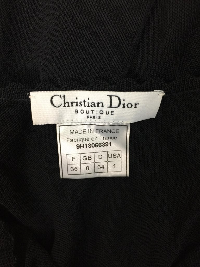 2000's Christian Dior by John Galliano Sheer Black Knit Slip Midi Dress ...