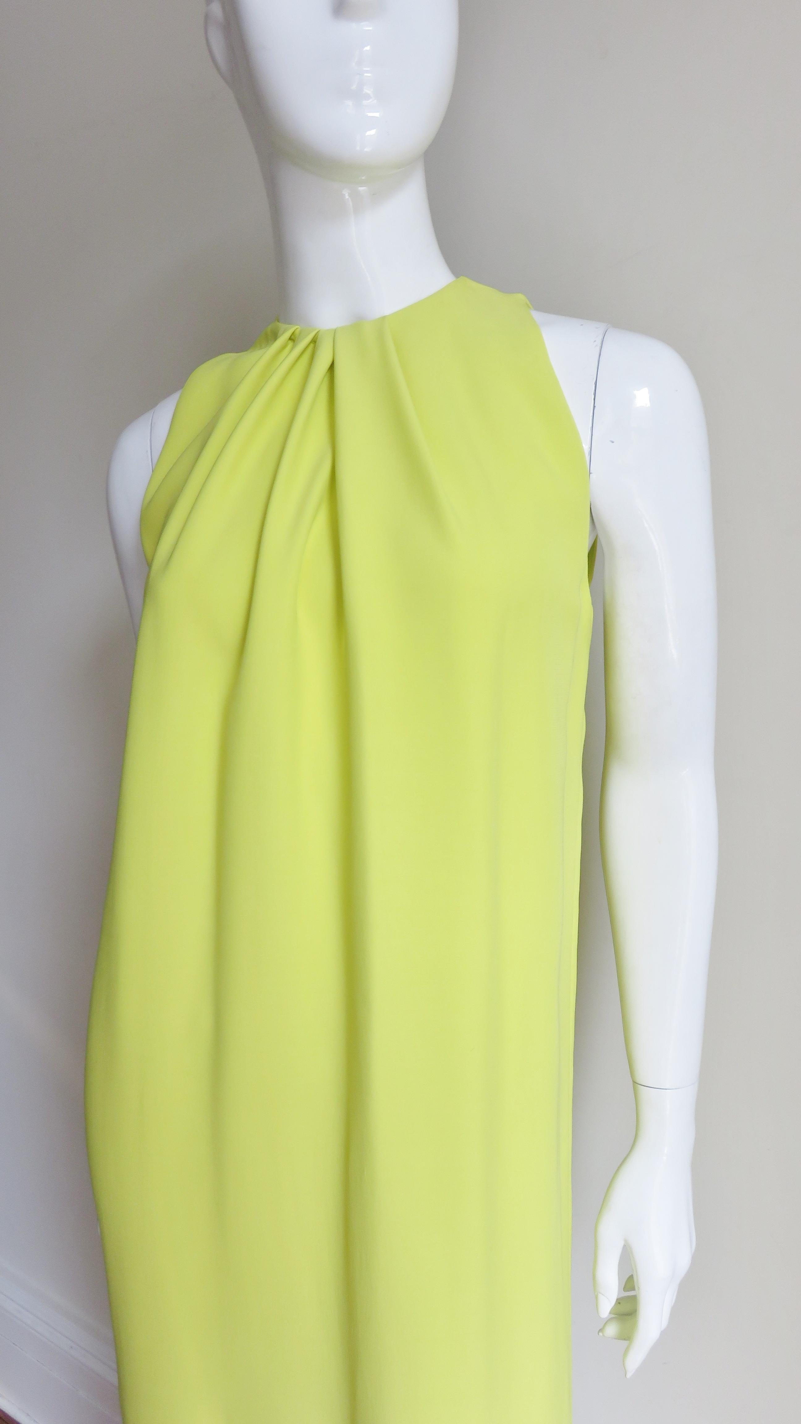 Vert Robe en soie neuve Christian Dior S/S 2015 en vente