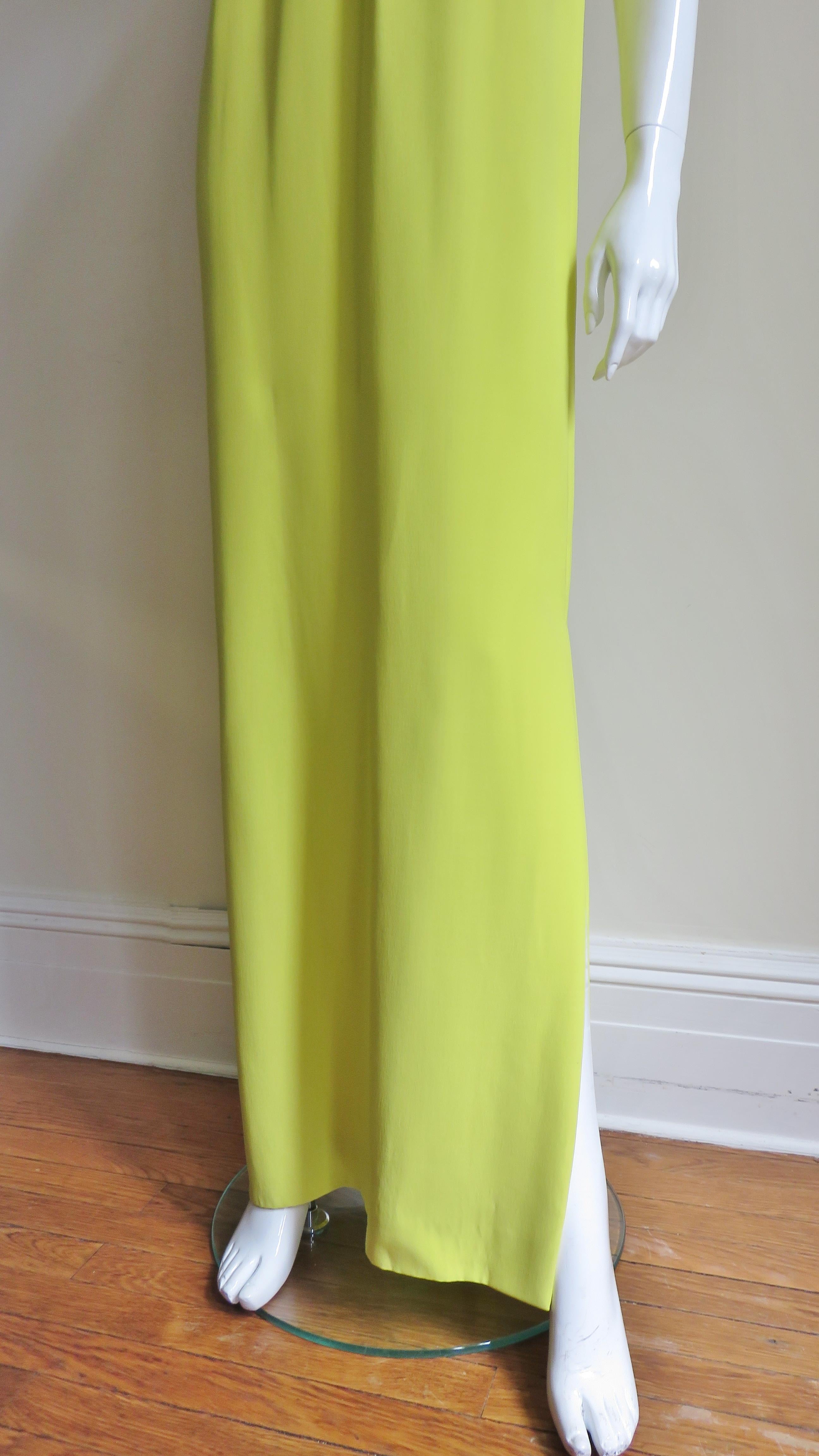 Green Christian Dior New Silk Dress S/S 2015 For Sale