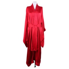 2000s Christian Dior Galliano red silk robe, kimono