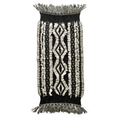 2000s Christian Dior Geometric Wool Knitted Scarf Shawl