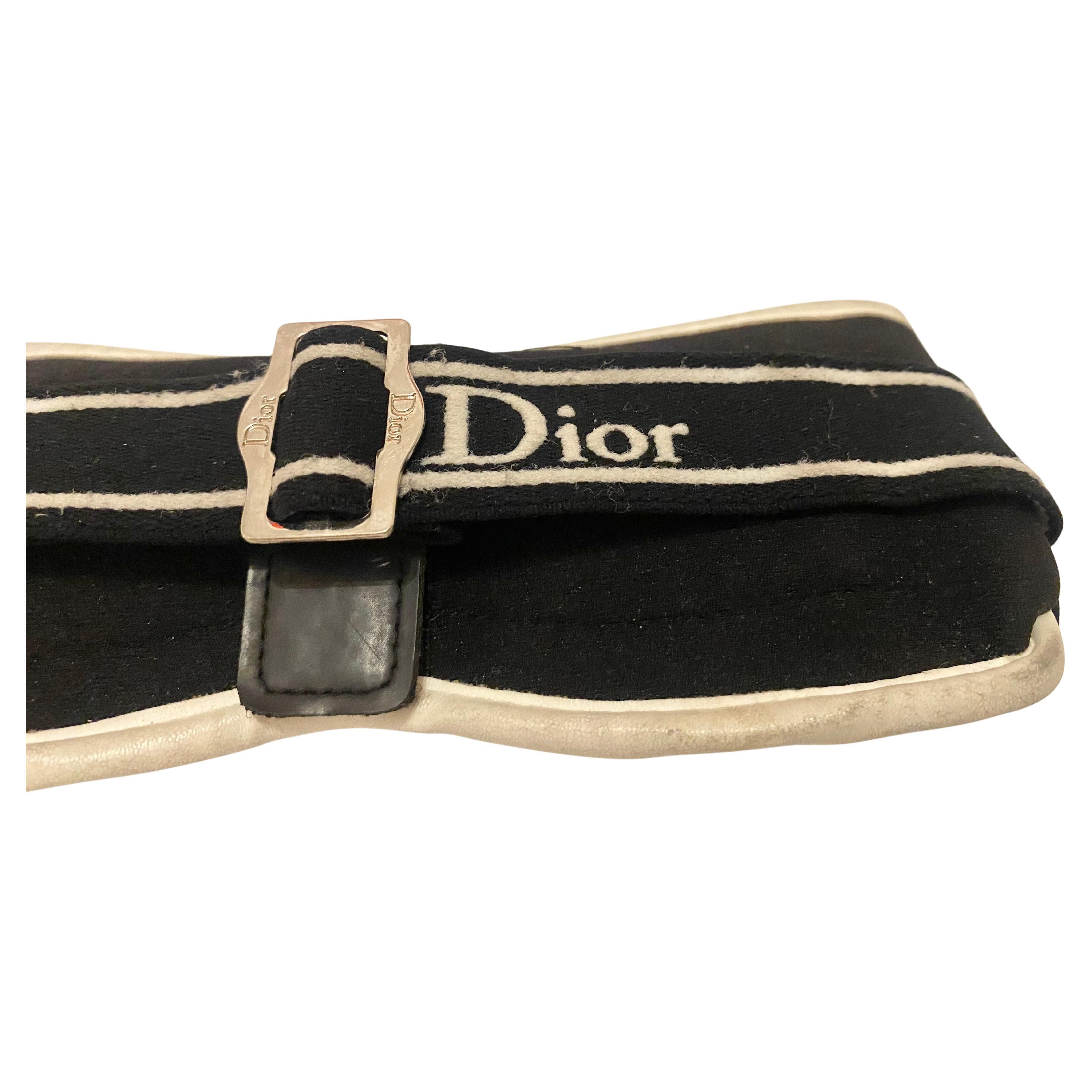 2000s Christian Dior Soft Zipped Glasses Case For Sale 2