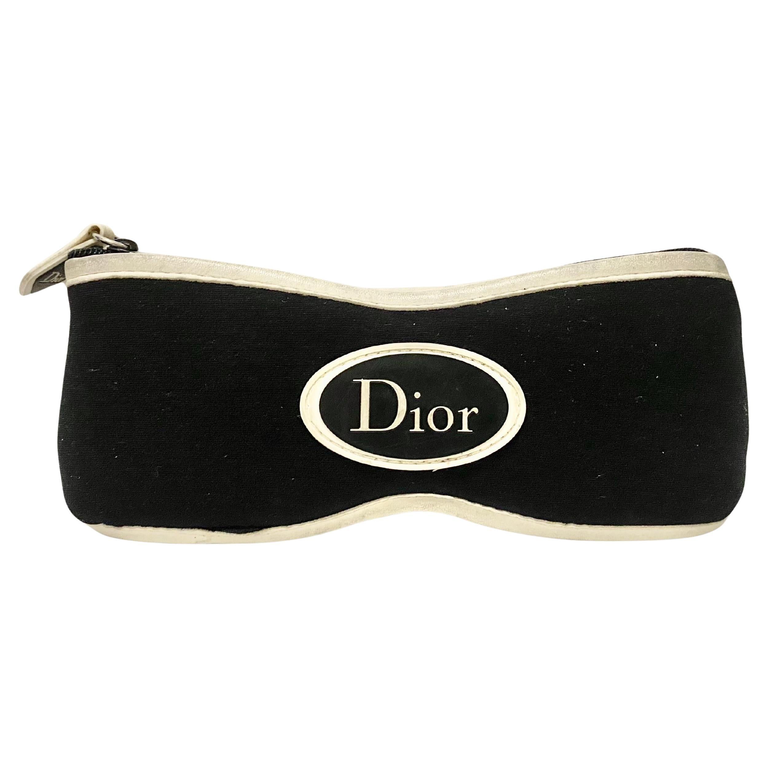 2000s Christian Dior Soft Zipped Glasses Case For Sale