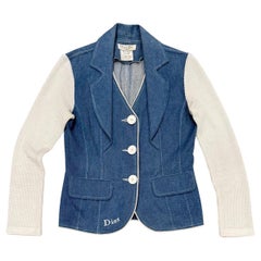 Giacca in denim ibrida Christian Dior degli anni 2000