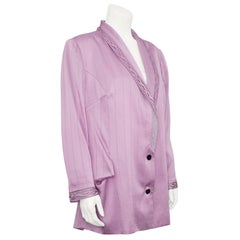 2000's Christian Dior Lavender Satin Skirt Suit From Ferre Era