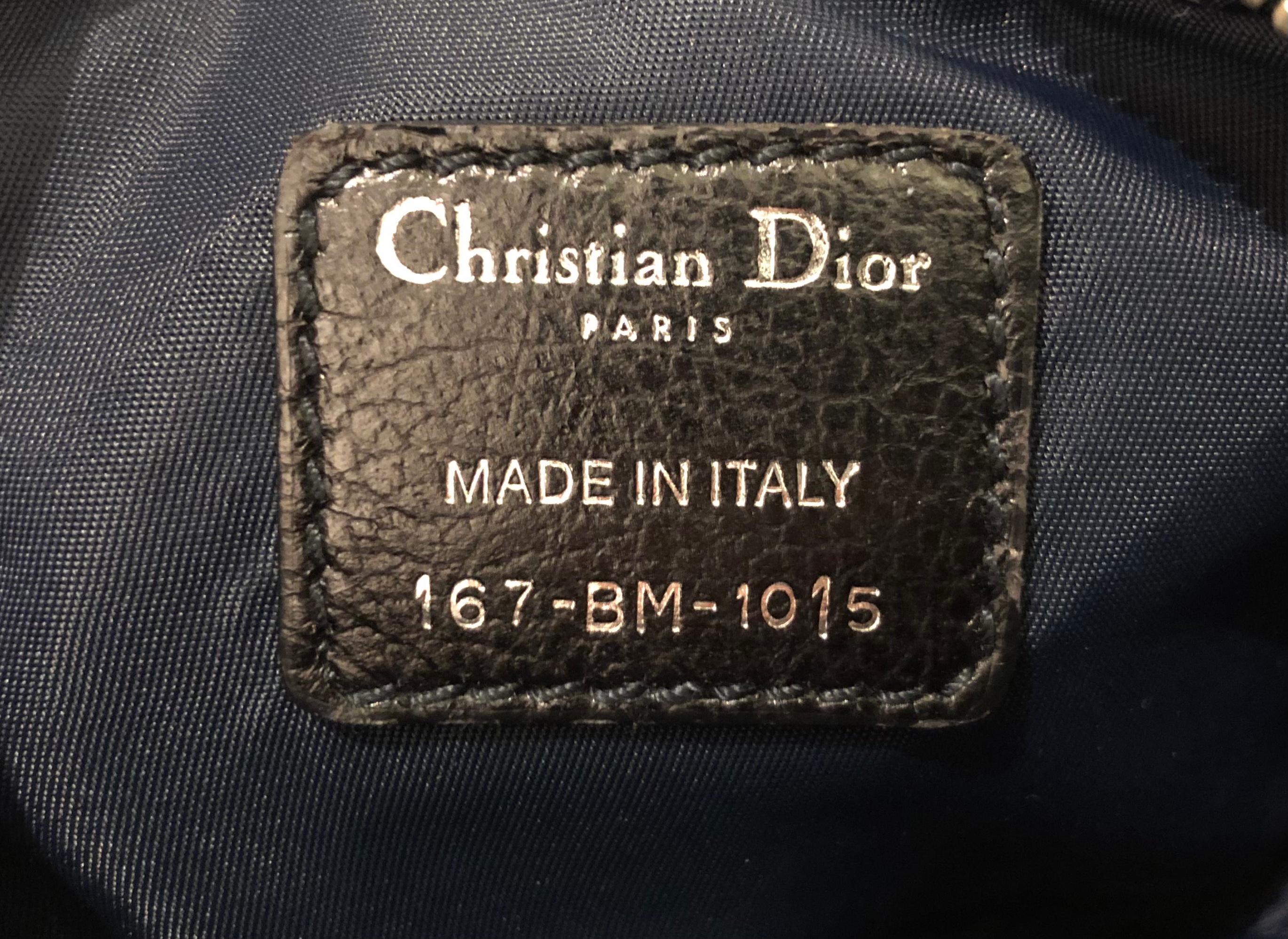 2000s CHRISTIAN DIOR Navy Denim Lipstick Pouch (Modified) For Sale 2