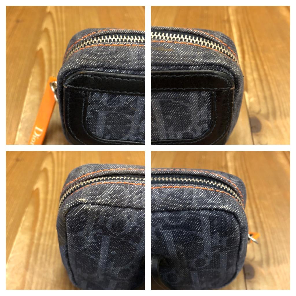 2000s CHRISTIAN DIOR Navy Denim Lipstick Pouch (Modified) In Good Condition For Sale In Bangkok, TH