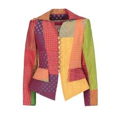 2000er Christian Lacroix mehrfarbige Jacke aus Seiden- und Wollmischung