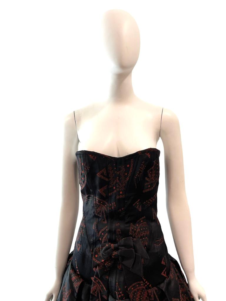 2000's Christian Lacroix Strapless Corseted Gown In Excellent Condition In Austin, TX