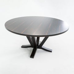 2000s Christian Liaigre for Holly Hunt Dining Table 60" Macassar Ebony
