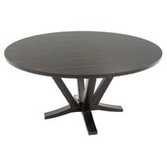 2000s Christian Liaigre for Holly Hunt Dining Table 60" Macassar Ebony