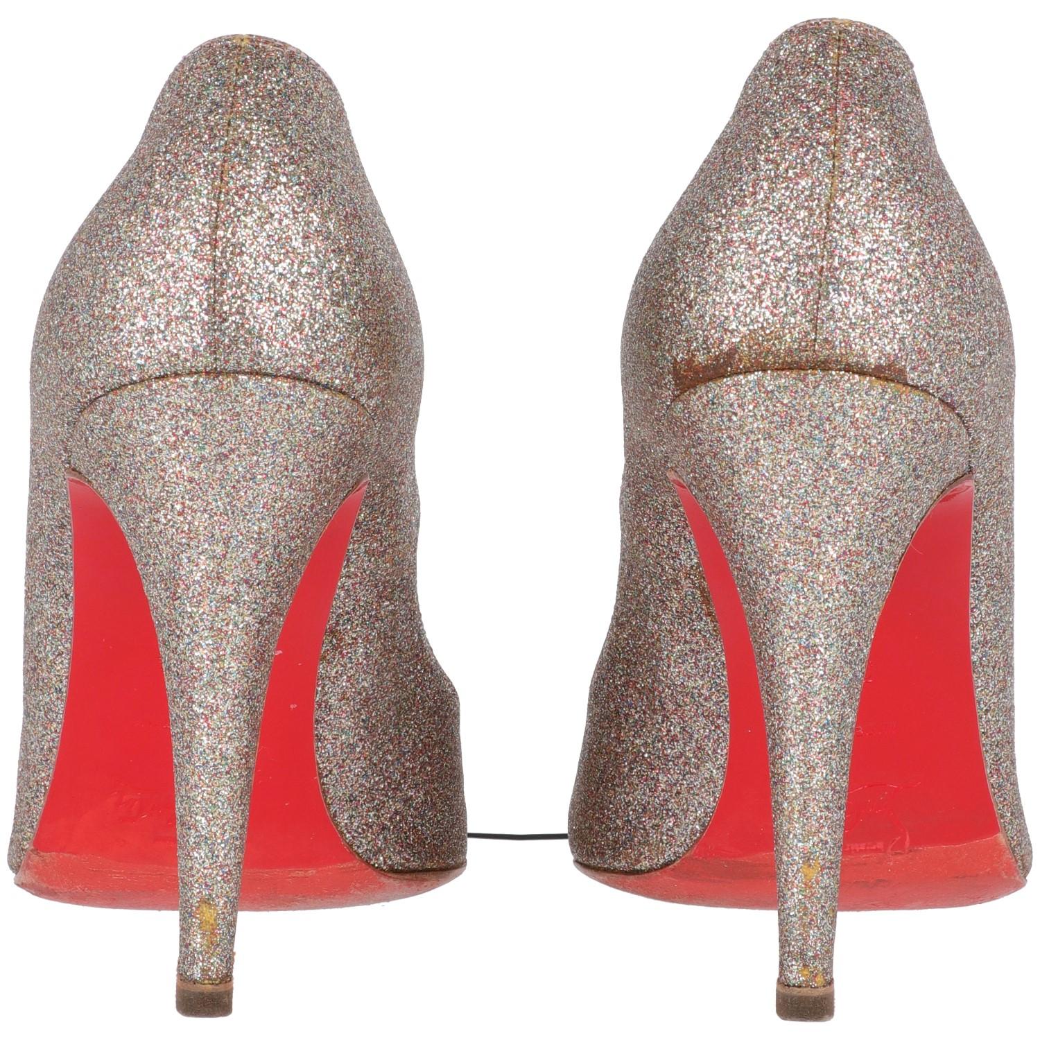 2000s Christian Louboutin Fifille Glitter Pumps In Good Condition In Lugo (RA), IT
