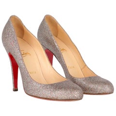 2000s Christian Louboutin Fifille Glitter Pumps