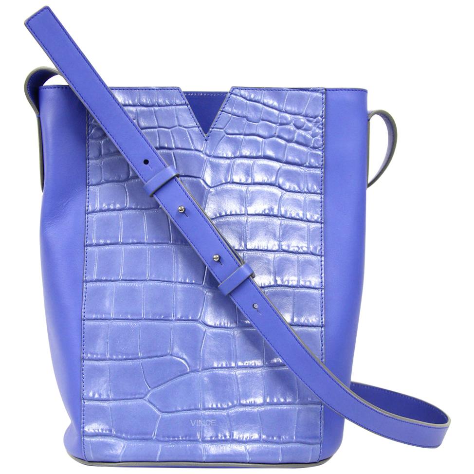 2000s Cobalt Blue Leather Bucket Bag at 1stDibs