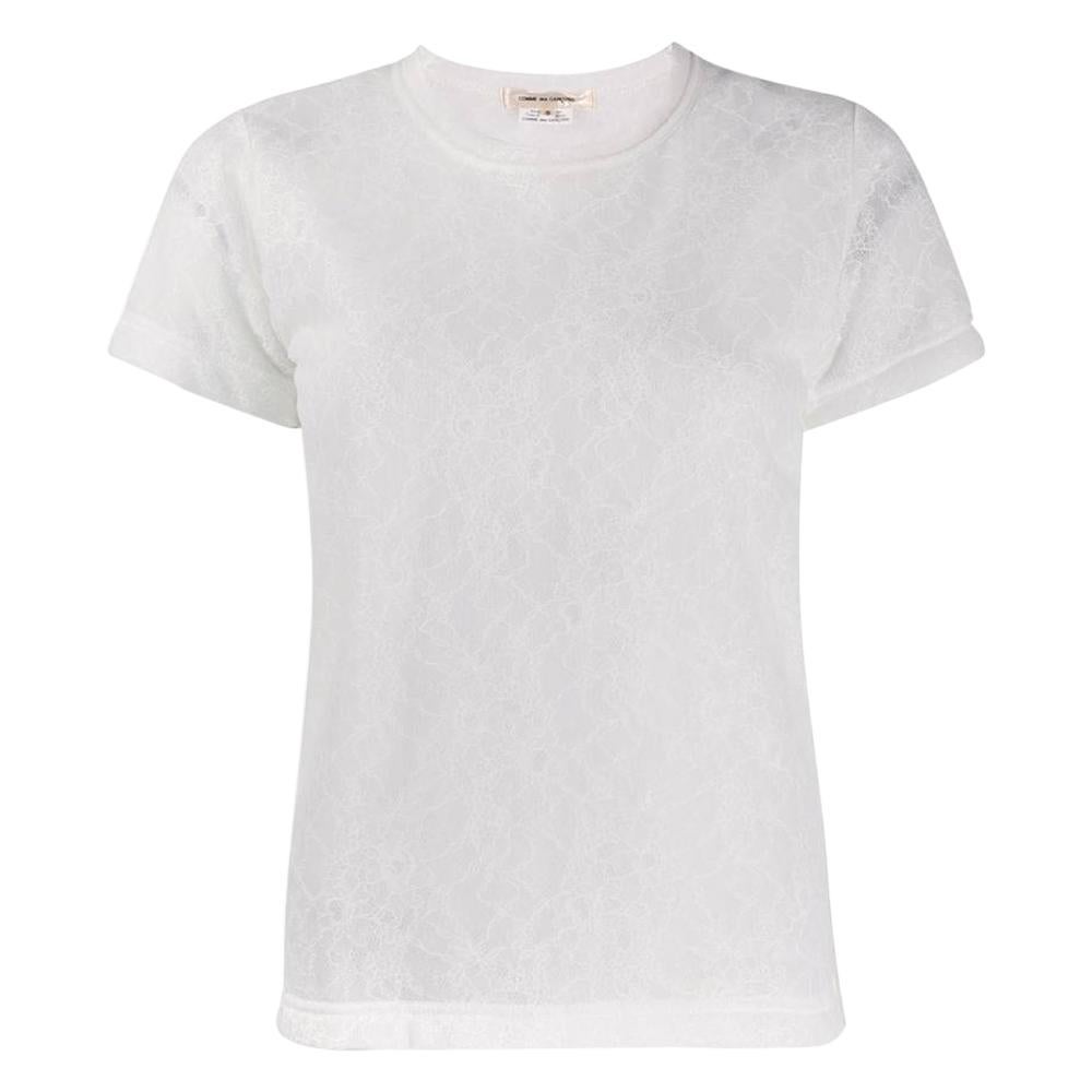 2000s Come des Garçons White Lace T-shirt