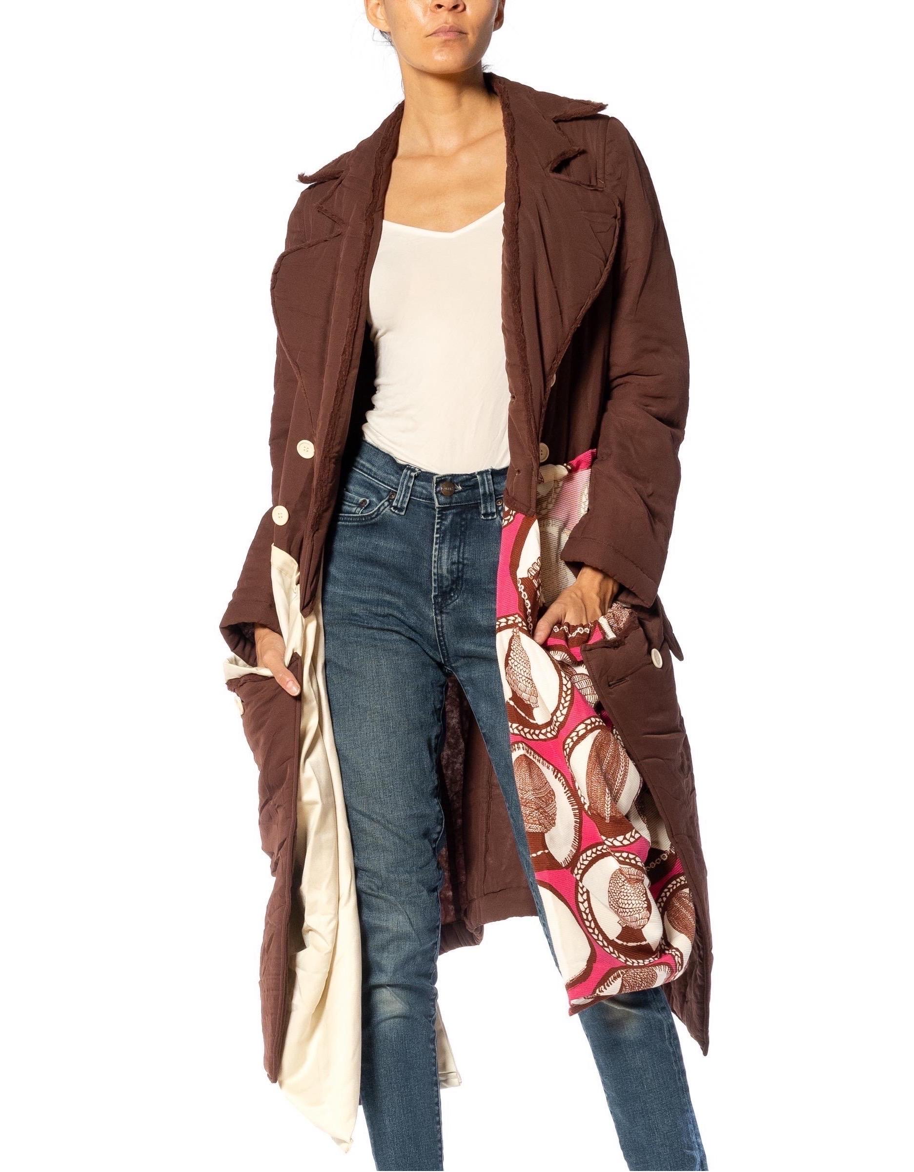 2000S COMME DES GARCONS Cappotto a sbuffo assemblato in polietilene marrone 2007 in vendita 6