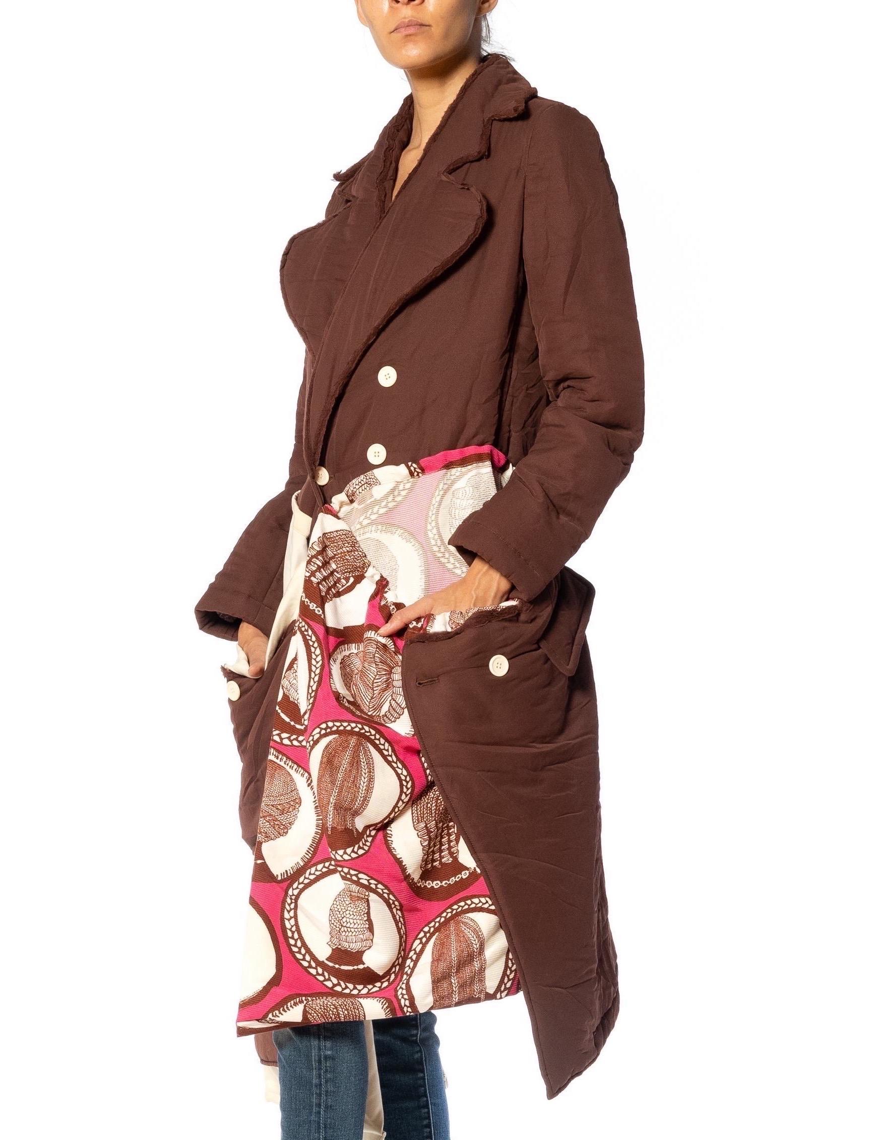 2000S COMME DES GARCONS Cappotto a sbuffo assemblato in polietilene marrone 2007 in vendita 5
