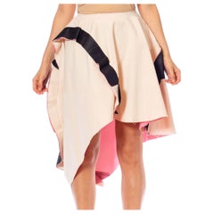 2000er Comme Des Garcons Rock aus Baumwoll-Wollmischung in Rosa & Schwarz