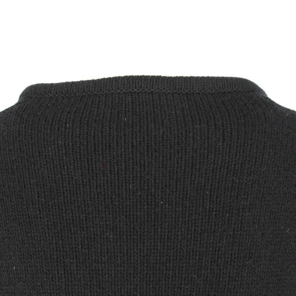 Women's 2000s Costume Naional black wool V-neck sweater