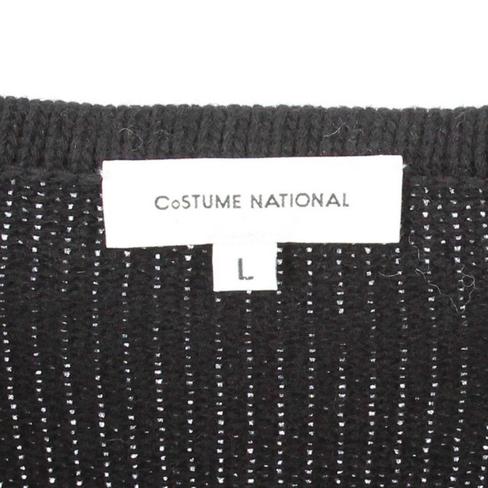 2000s Costume Naional black wool V-neck sweater 2