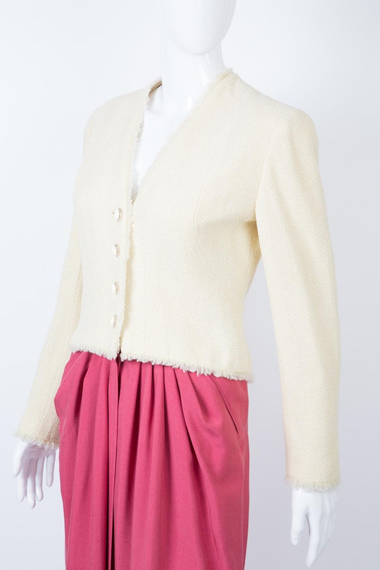 ivory boucle jacket