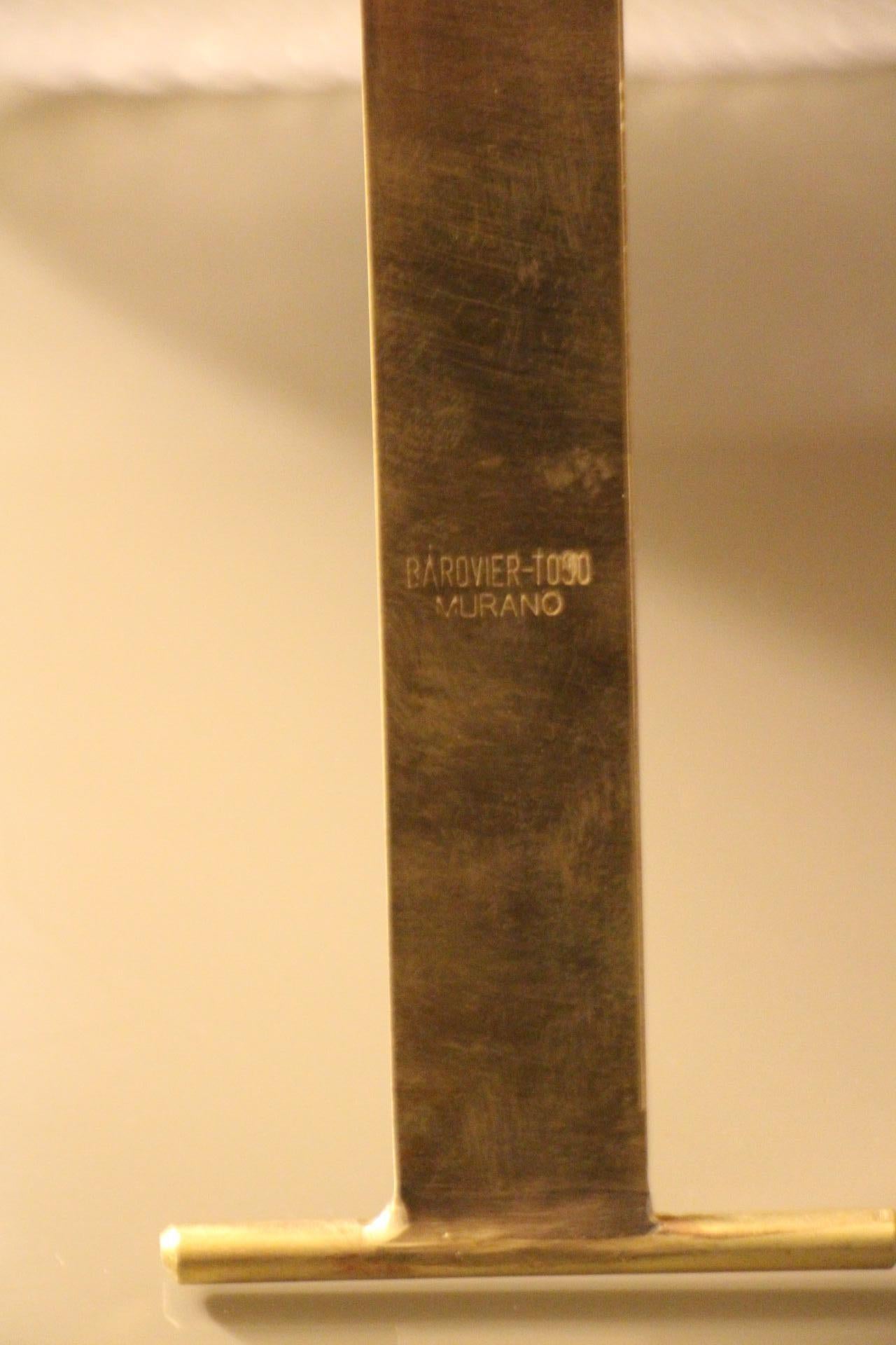 Bilderrahmen aus gedrehtem Murano-Kristallglas und Messing von Barovier e Toso aus dem Jahr 2000 im Angebot 3