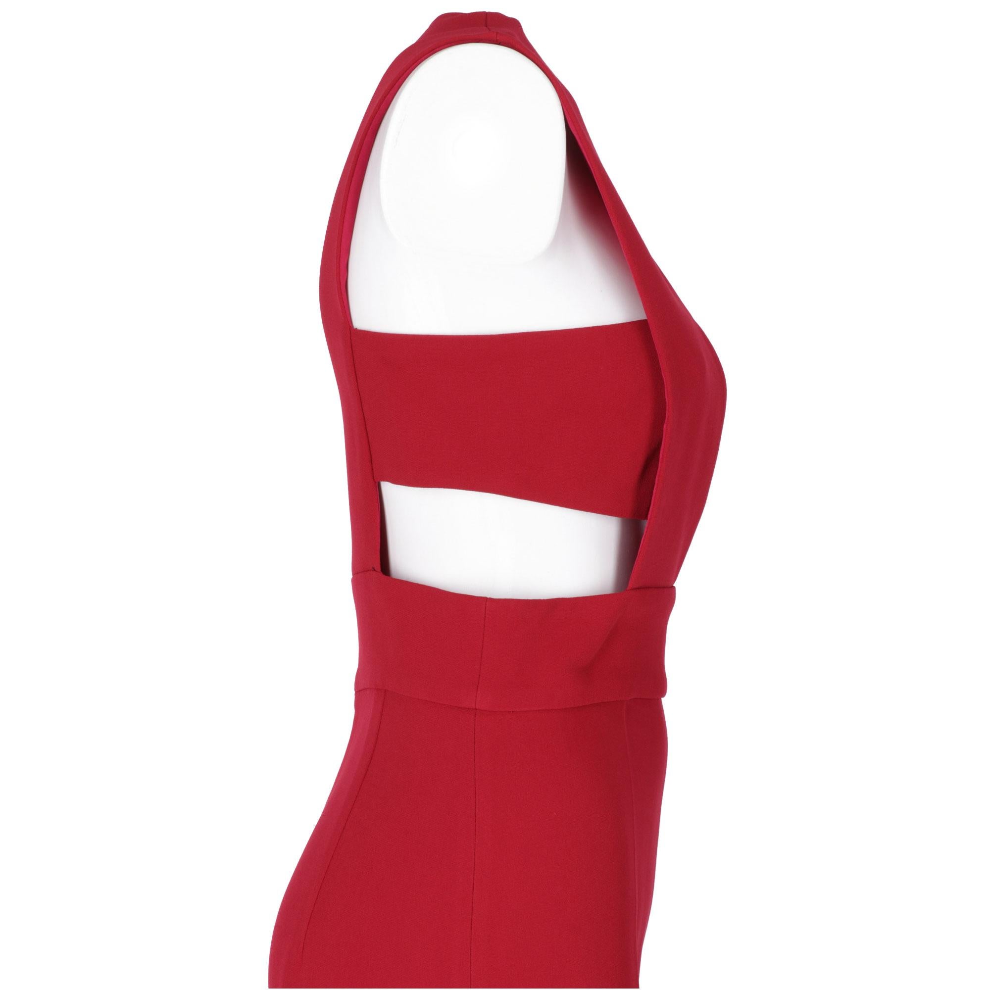 cushnie red jumpsuit