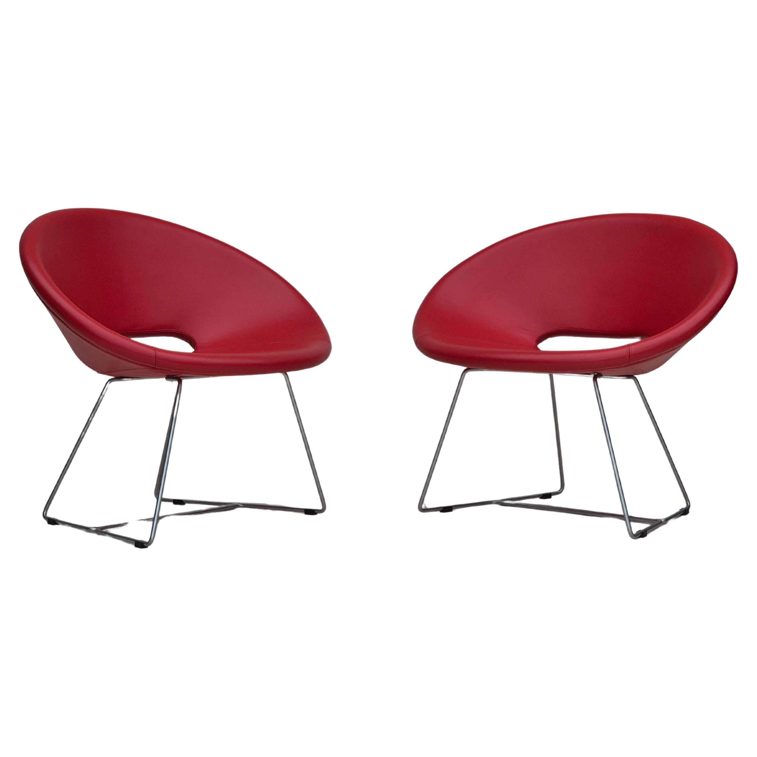 2000er Jahre, dänisches Design von Hee Welling für Nielaus Møbler, Paar Loungesessel.