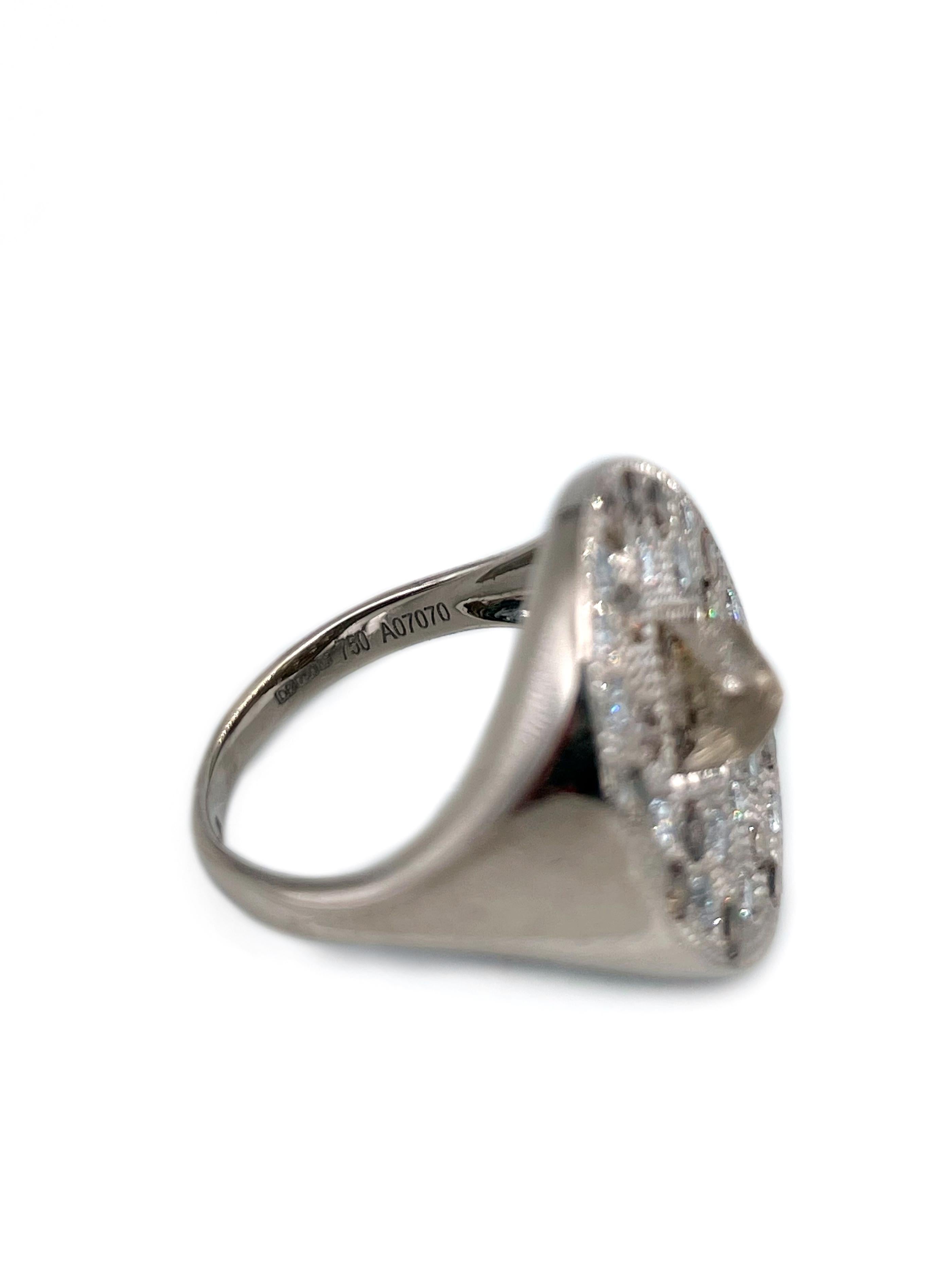 2000er Jahre De Beers Talisman Cocktail-Ring aus 18 Karat Gold mit Rohdiamant 2