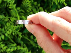 Diamond and 18K White Gold Band