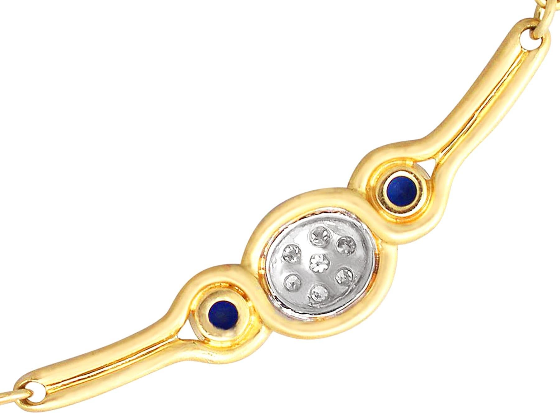 saphire and diamond necklace