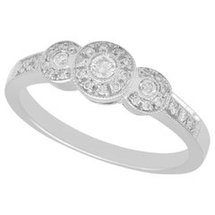 2000er Cocktailring aus Diamant und Weißgold