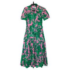 2000s Diane von Furstenberg Multicolor Floral Cotton Midi Dress