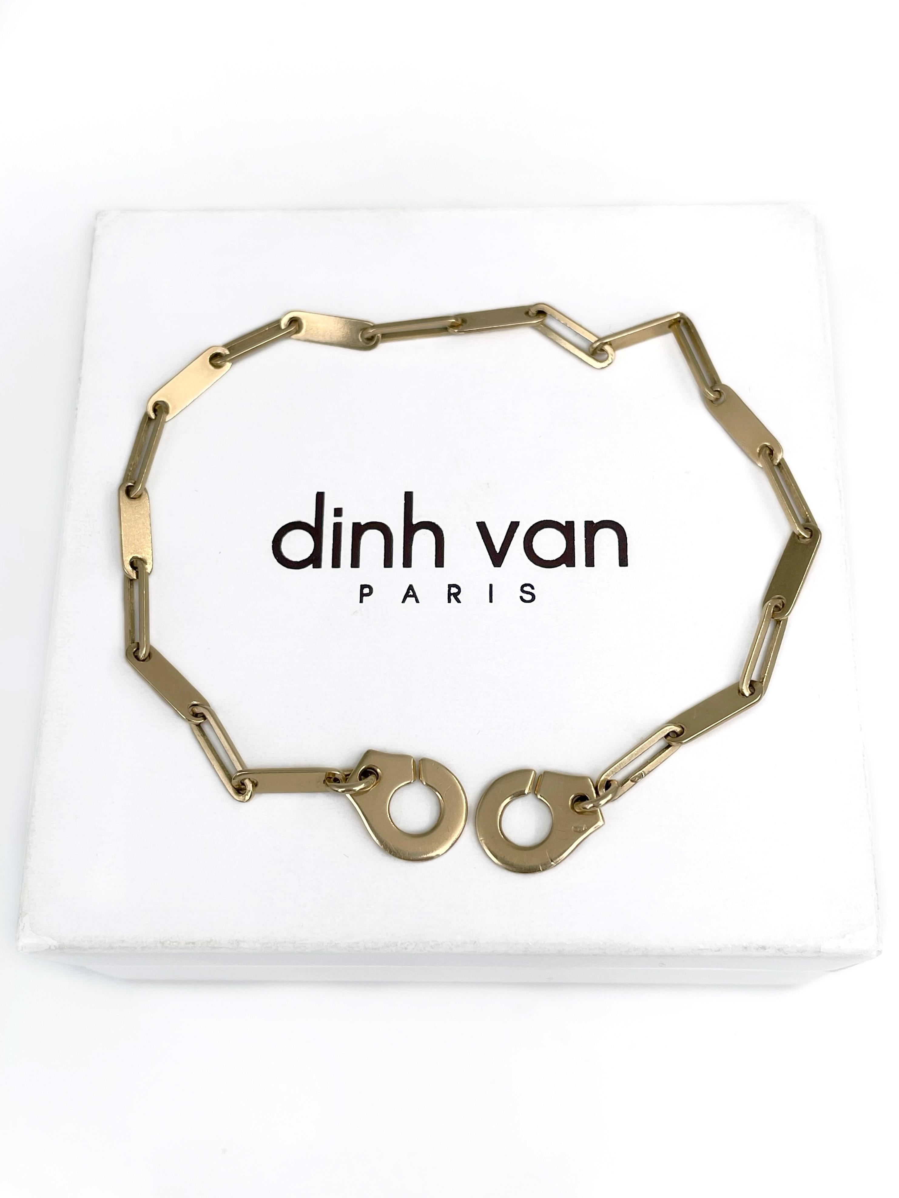 Modern 2000s Dinh Van Menottes R10 18 Karat Yellow Gold Chain Bracelet