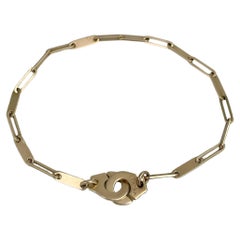 2000s Dinh Van Menottes R10 18 Karat Yellow Gold Chain Bracelet