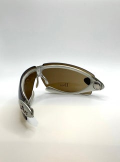 2000s Dior by Galliano foldable futuristic sunglasses