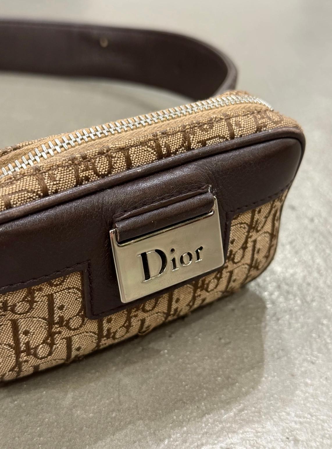 2000er Dior by Galliano Monogramm Gürteltasche für Damen oder Herren im Angebot