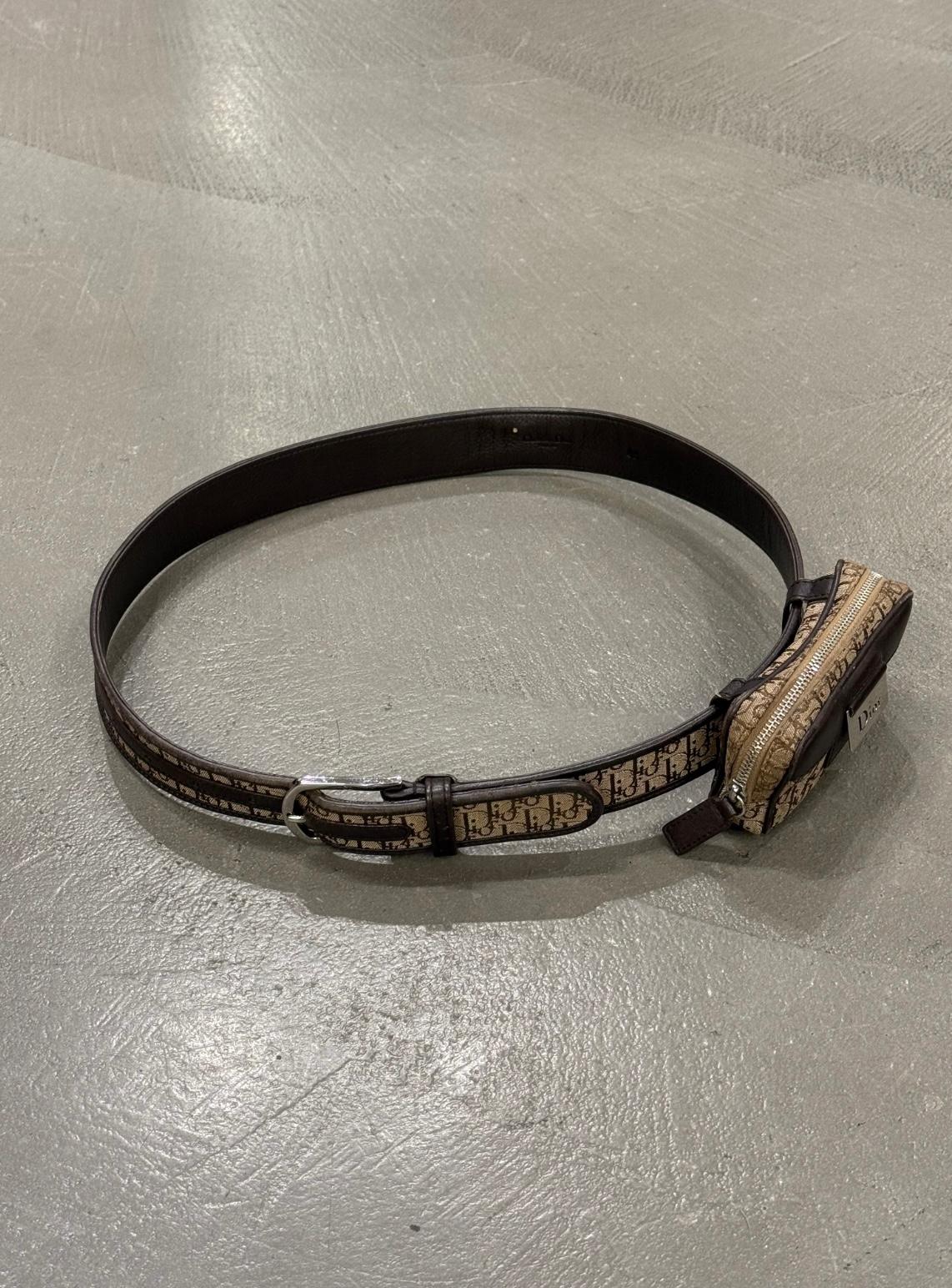 2000er Dior by Galliano Monogramm Gürteltasche im Angebot 2