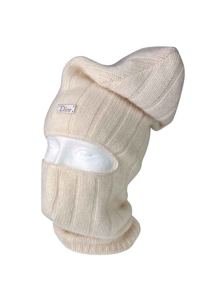 Dior par John Galliano Cashmere Balaclava des années 2000 En vente